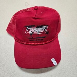 Vintage Politics Worldwide OTTO  Trucker Hat Red Mesh‎ Cap Snapback VTG